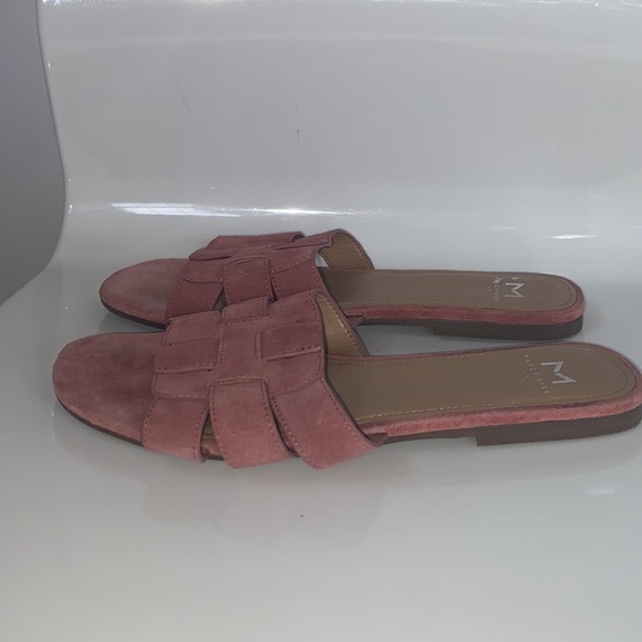 Pink Marc fisher genuine suede slip on sandals - Picture 3 of 7